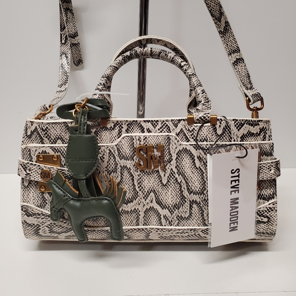 STEVE MADDEN BMEAD CROSSBODY BAG  SATCHEL  W HORSE TASSEL CHARM
